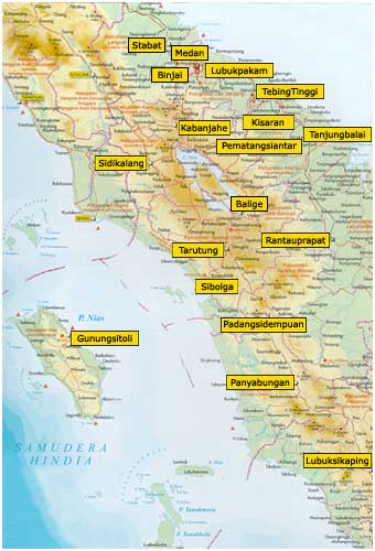 Peta Komda SUMATERA UTARA